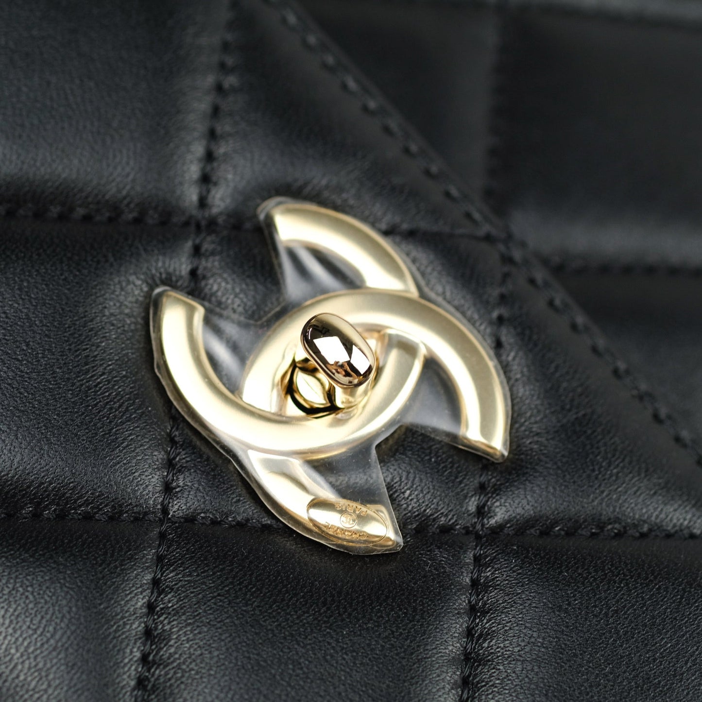 Chanel Trendy CC Small Black Lambskin Gold Hardware