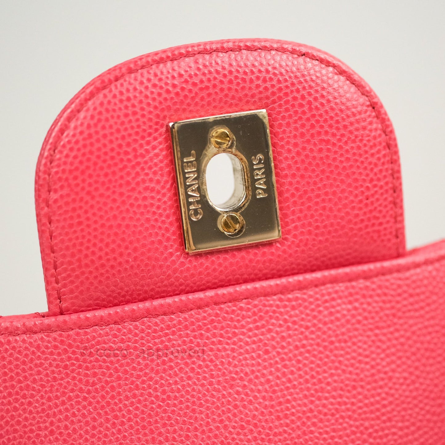 Chanel Classic Jumbo Double Flap Pink Caviar Gold Hardware⁣⁣ 17C