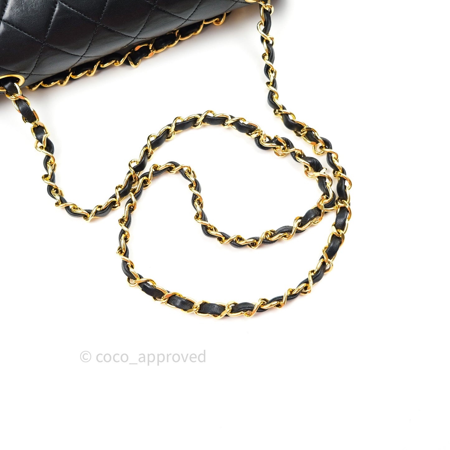 Chanel Vintage Classic Double Flap S/M Small Black Lambskin 24K Gold Hardware