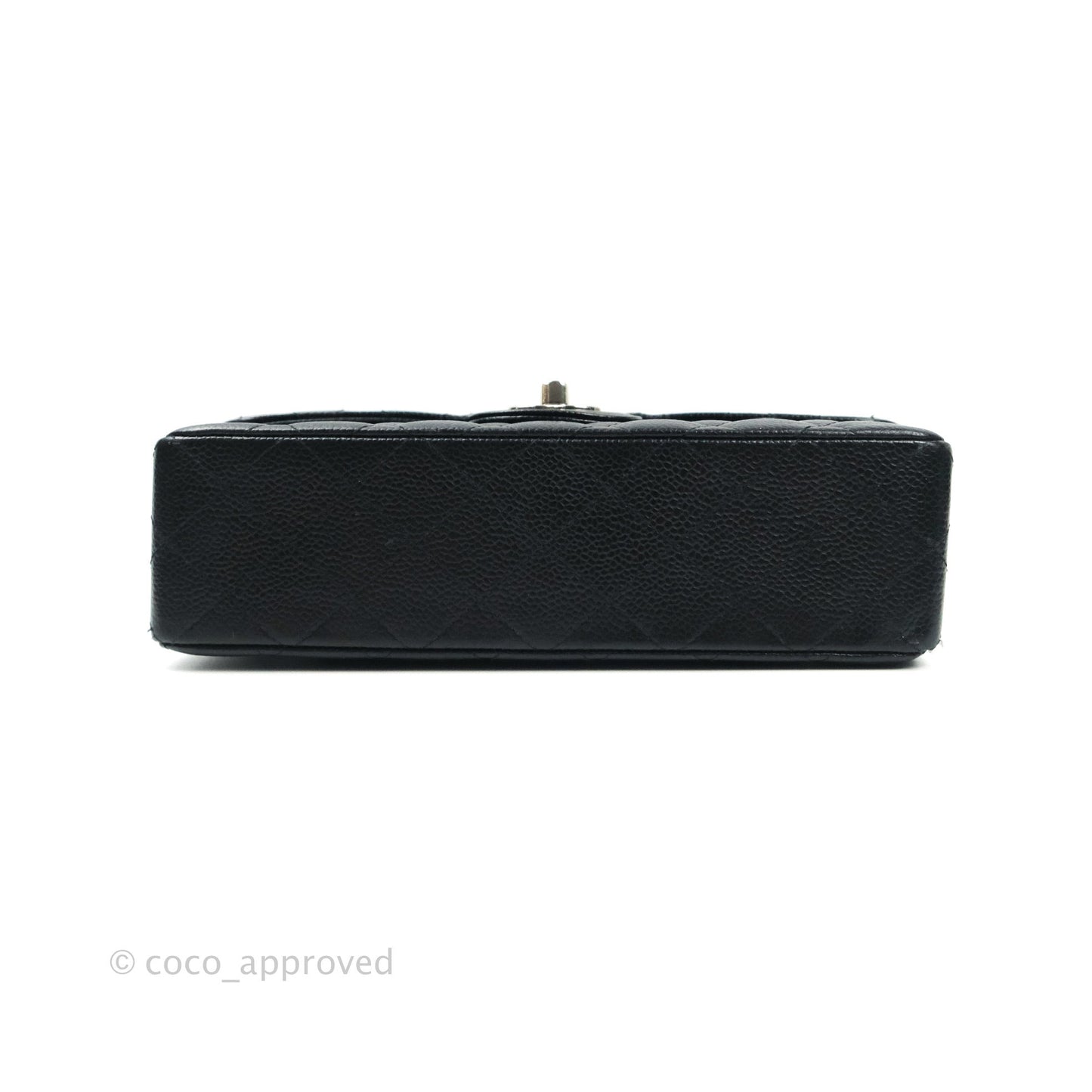 Chanel Classic Small S/M Flap Black Caviar Silver Hardware
