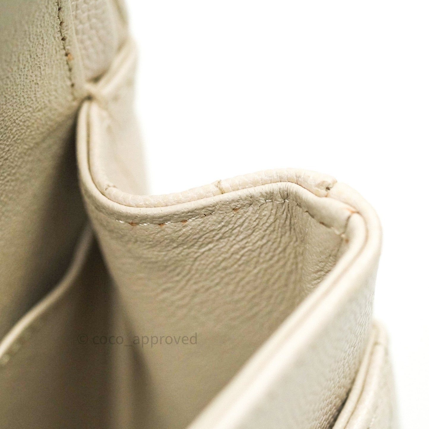 Chanel Classic M/L Medium Double Flap Chevron Ivory Caviar Gold Hardware