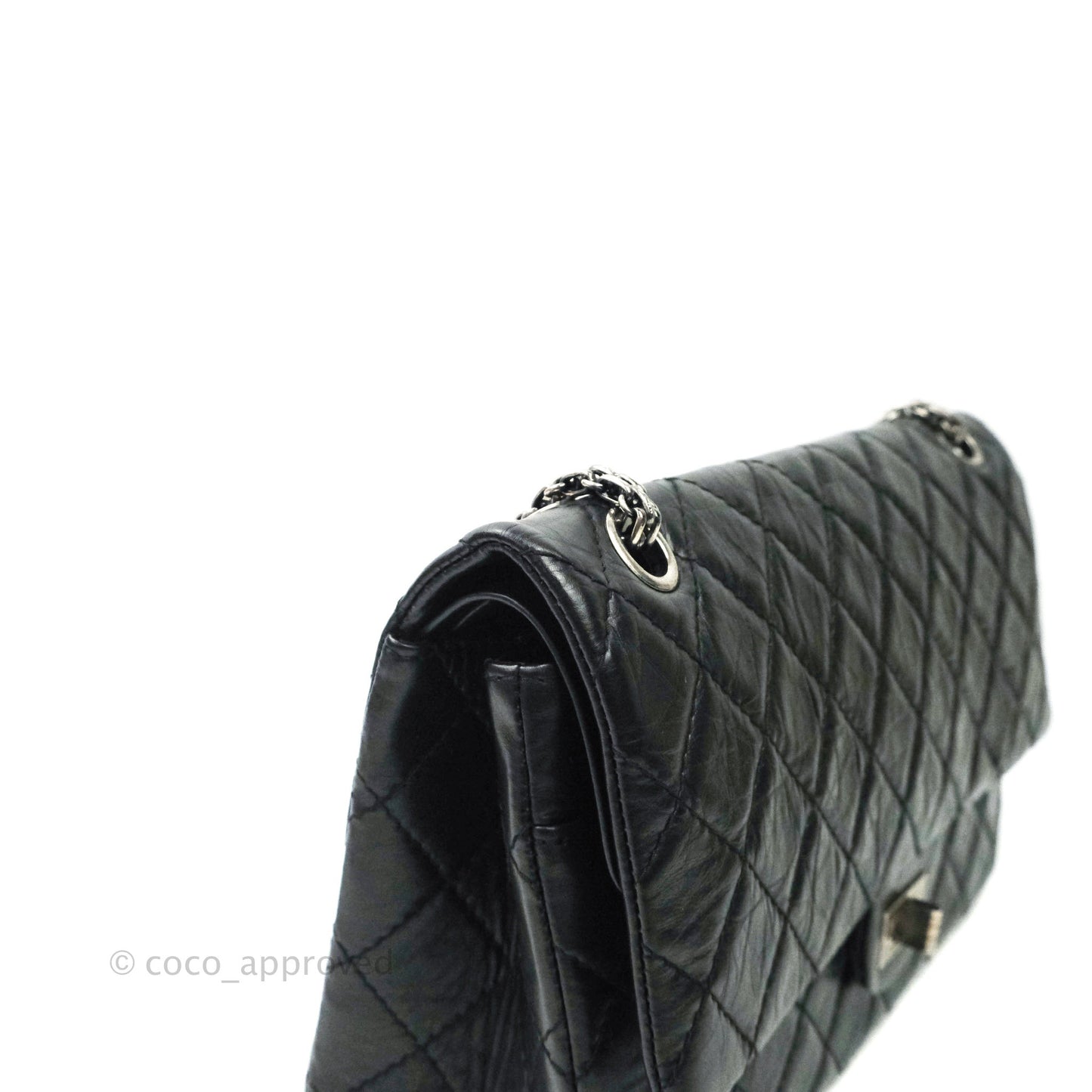 Chanel Reissue Quilted Aged Calfskin Black Ruthenium Hardware 226