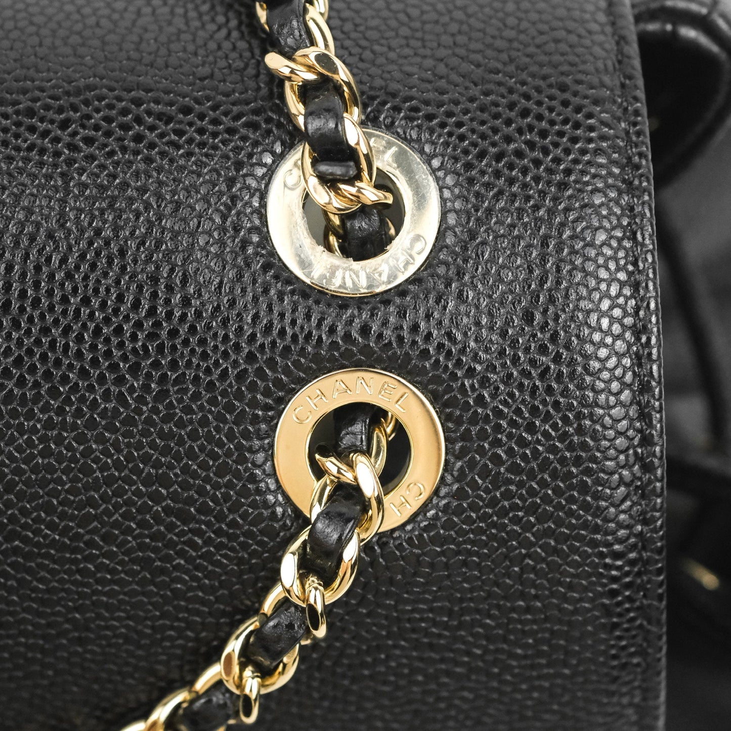 Chanel Quilted Business Affinity Backpack Black Caviar Gold Hardware