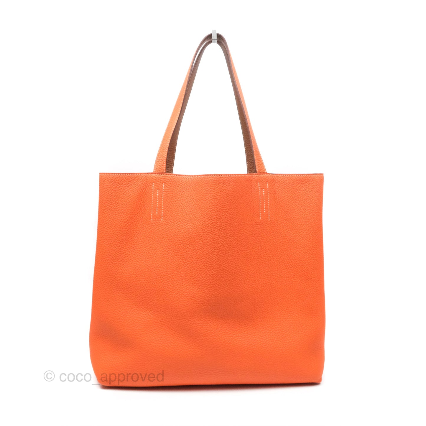 Hermès Double Sens Tote 36 Gold/ Orange Clemence