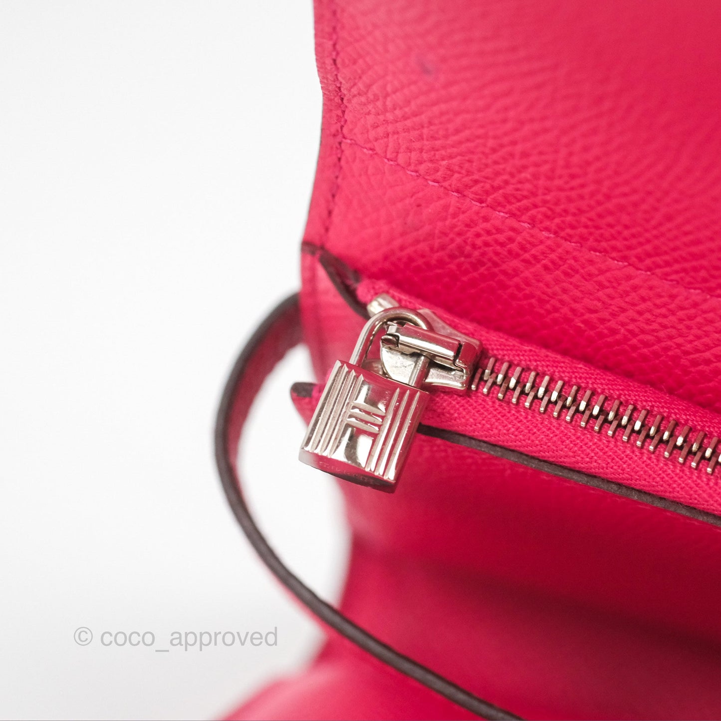 Hermès Small Kelly Wallet Rose Extreme I6 Epsom Palladium Hardware