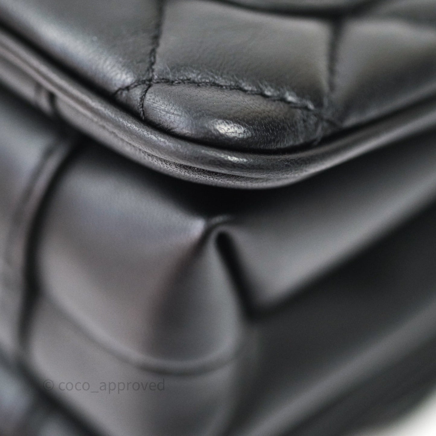 Chanel Coco Vintage Flap Small Bag Black Lambskin Gold Hardware
