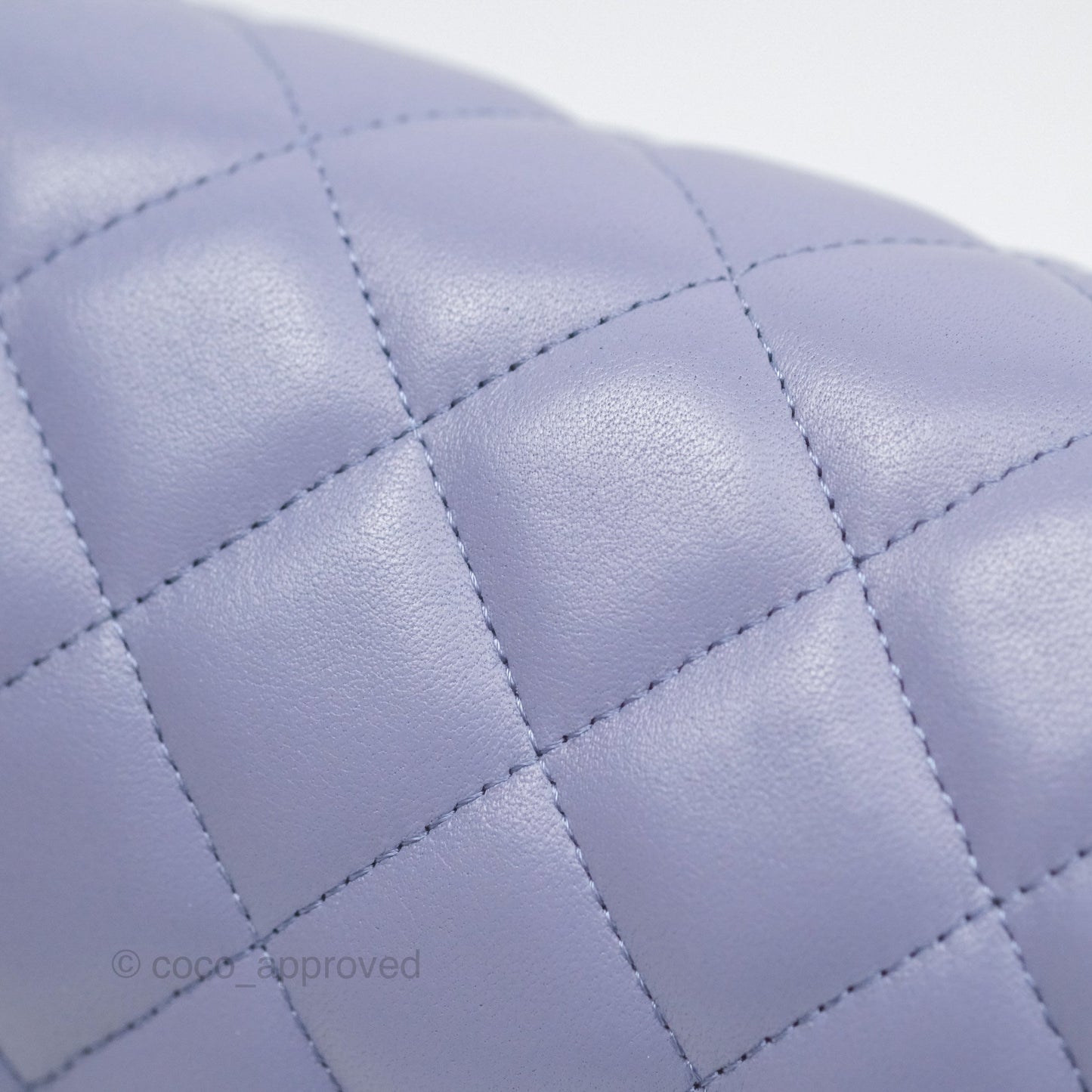 Chanel Jumbo Double Flap Lavender Blue Lambskin Silver Hardware⁣⁣