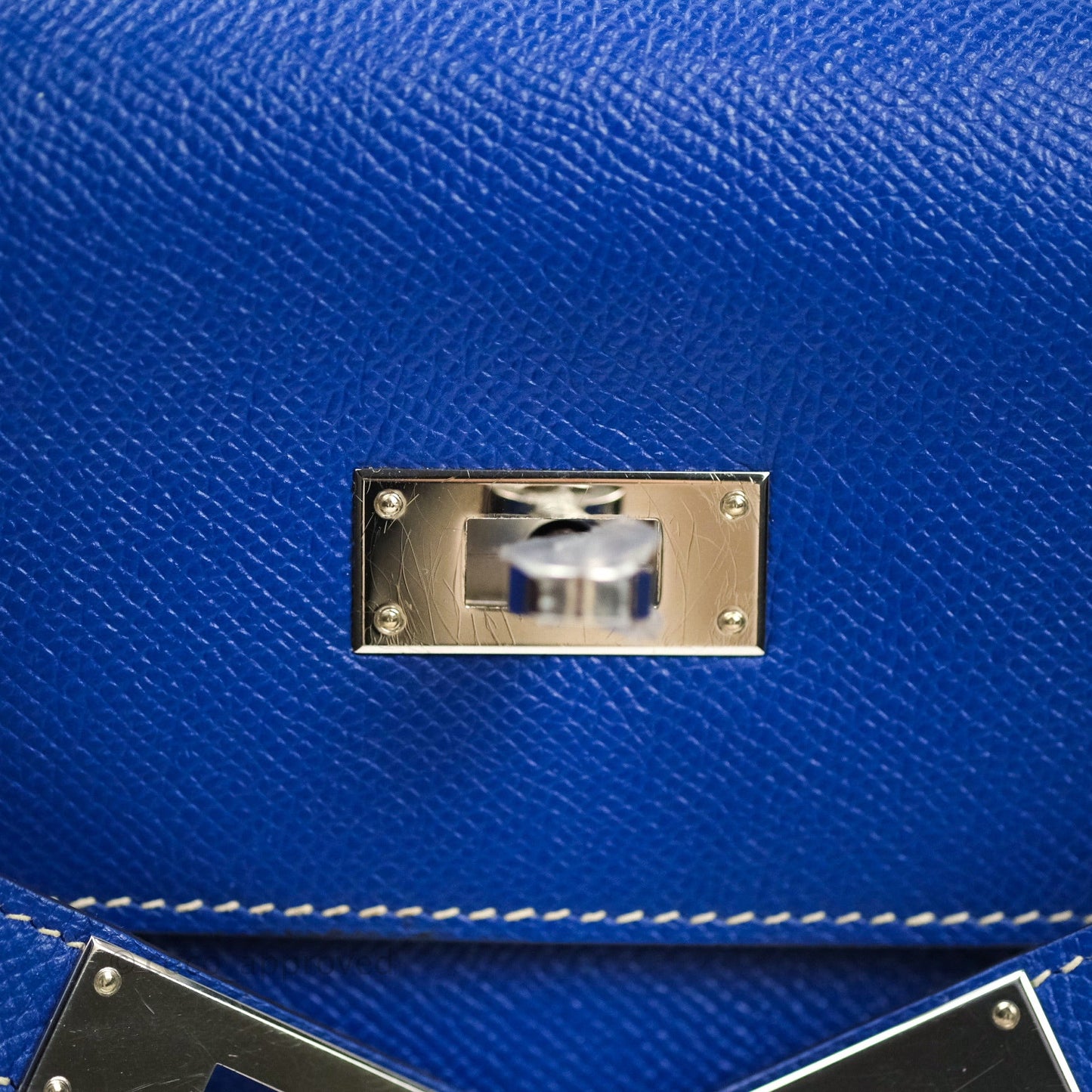 Hermès Kelly 32 Bleu Electrique Epsom Palladium Hardware