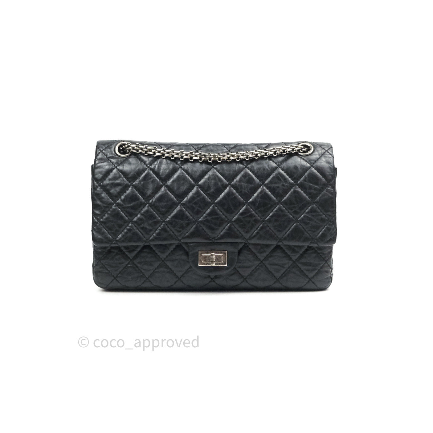 Chanel Reissue Quilted Aged Calfskin Black Ruthenium Hardware 226