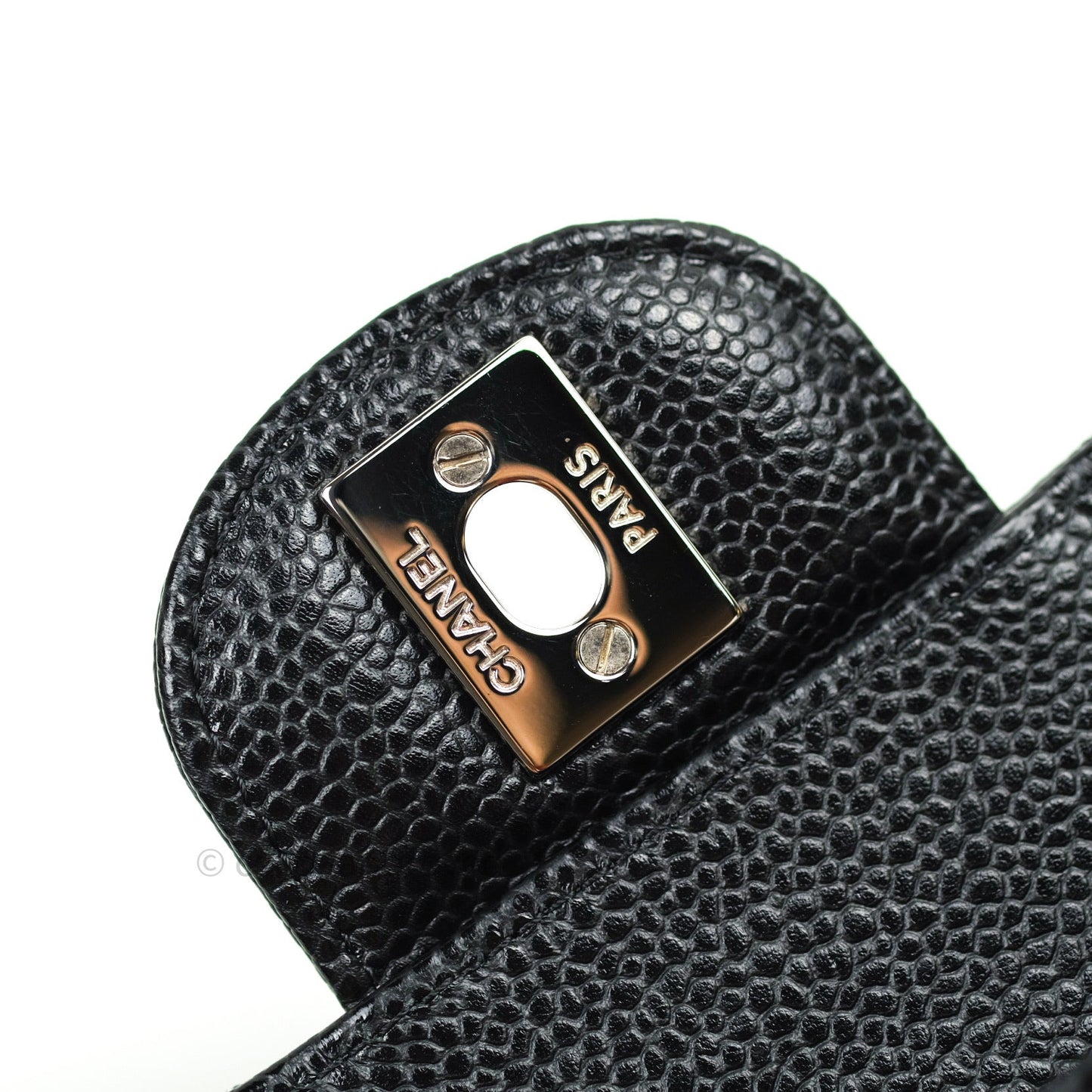 Chanel Classic Small S/M Flap Black Caviar Silver Hardware