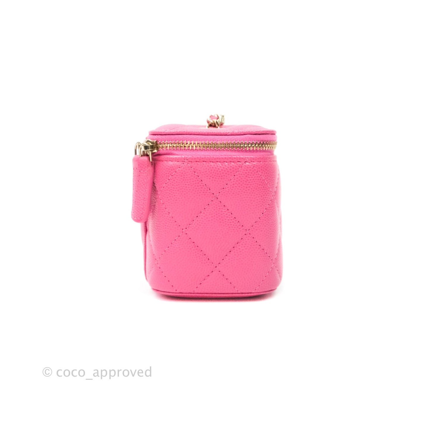 Chanel Mini Vanity Classic With Chain Pink Caviar Gold Hardware