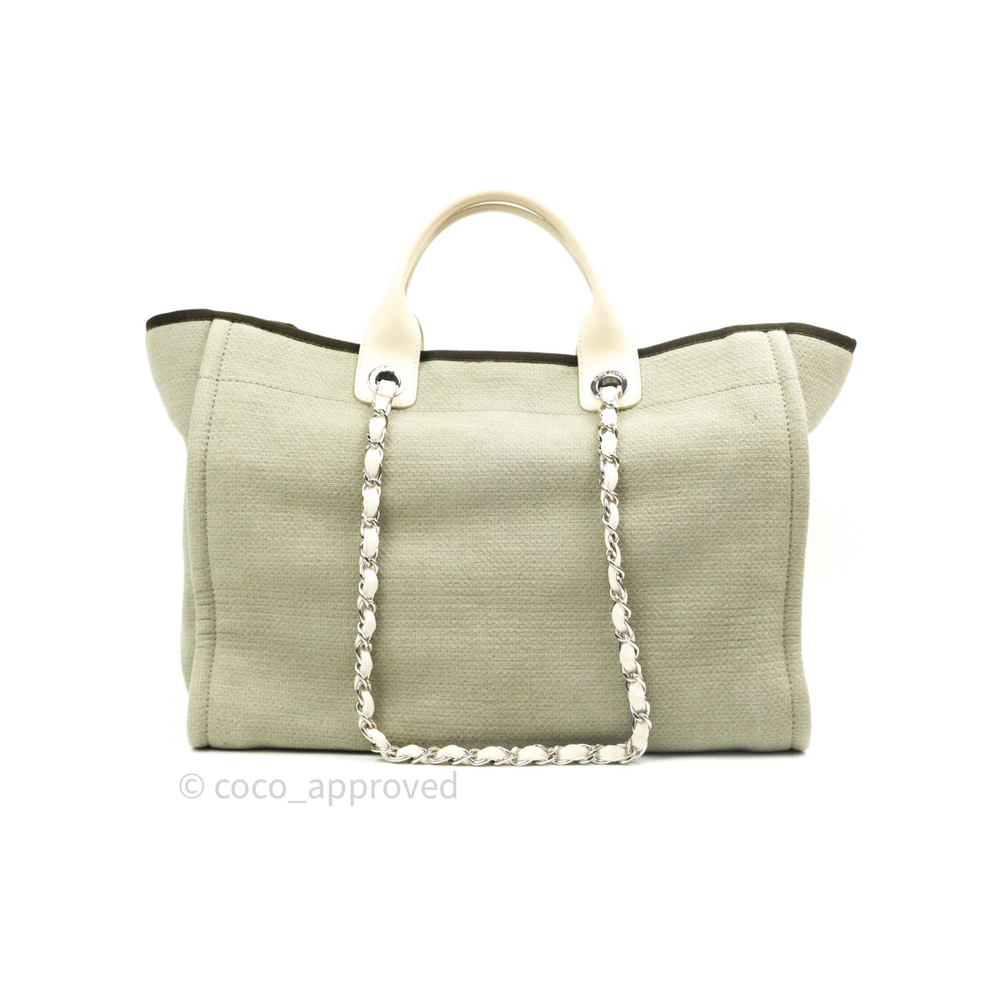 Chanel Canvas Large Deauville Tote Beige