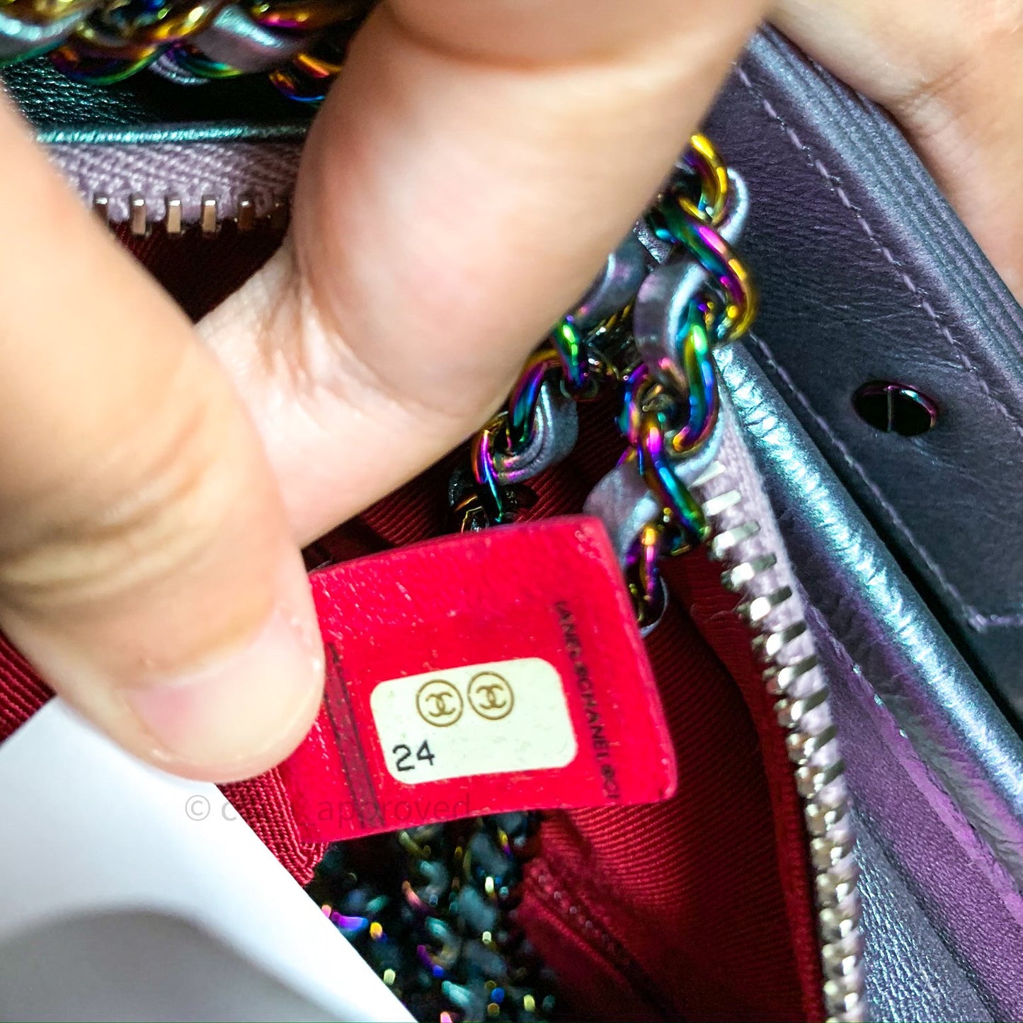 Chanel Small Gabrielle Hobo Iridescent Purple Mixed Hardware