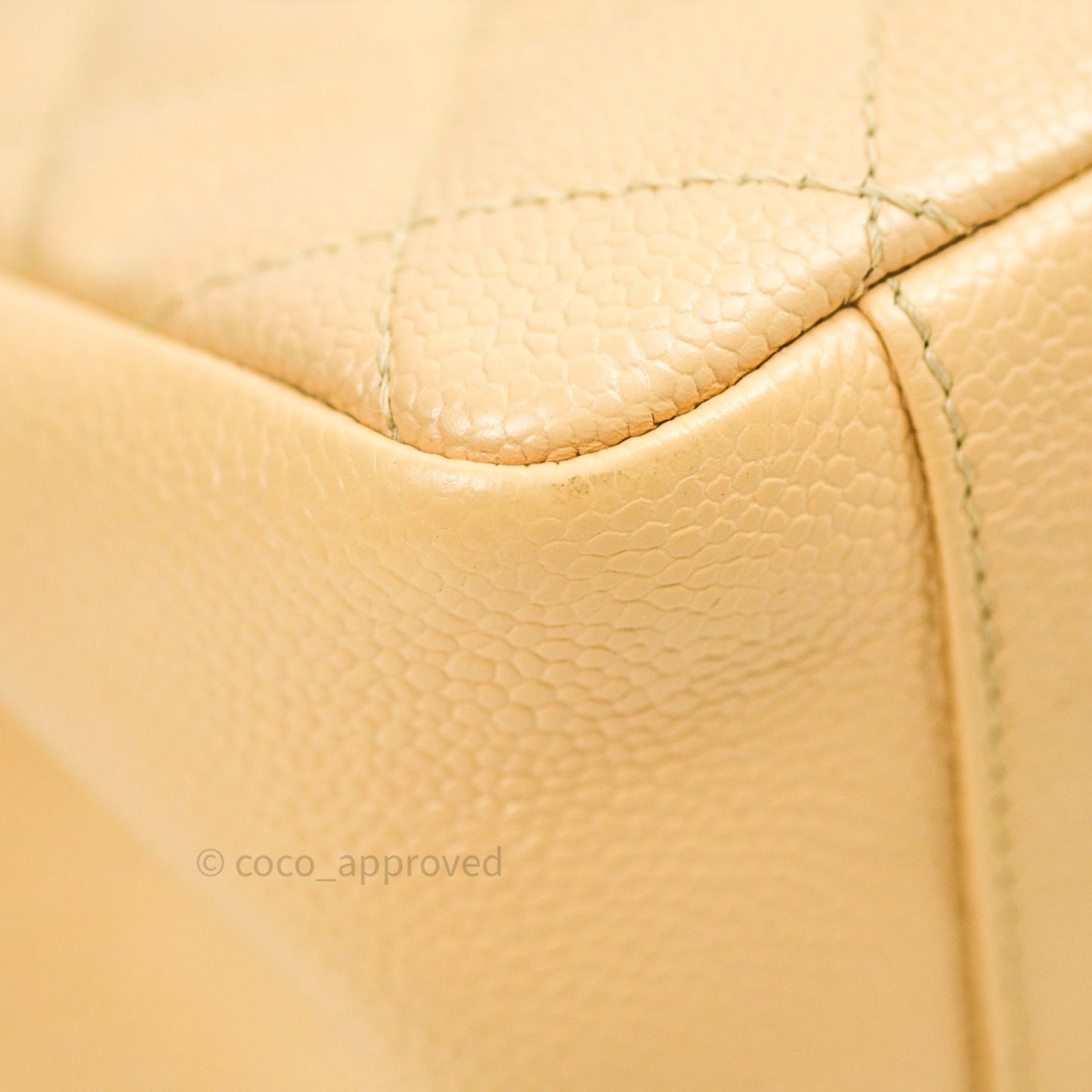 Chanel GST Beige Caviar Silver Hardware