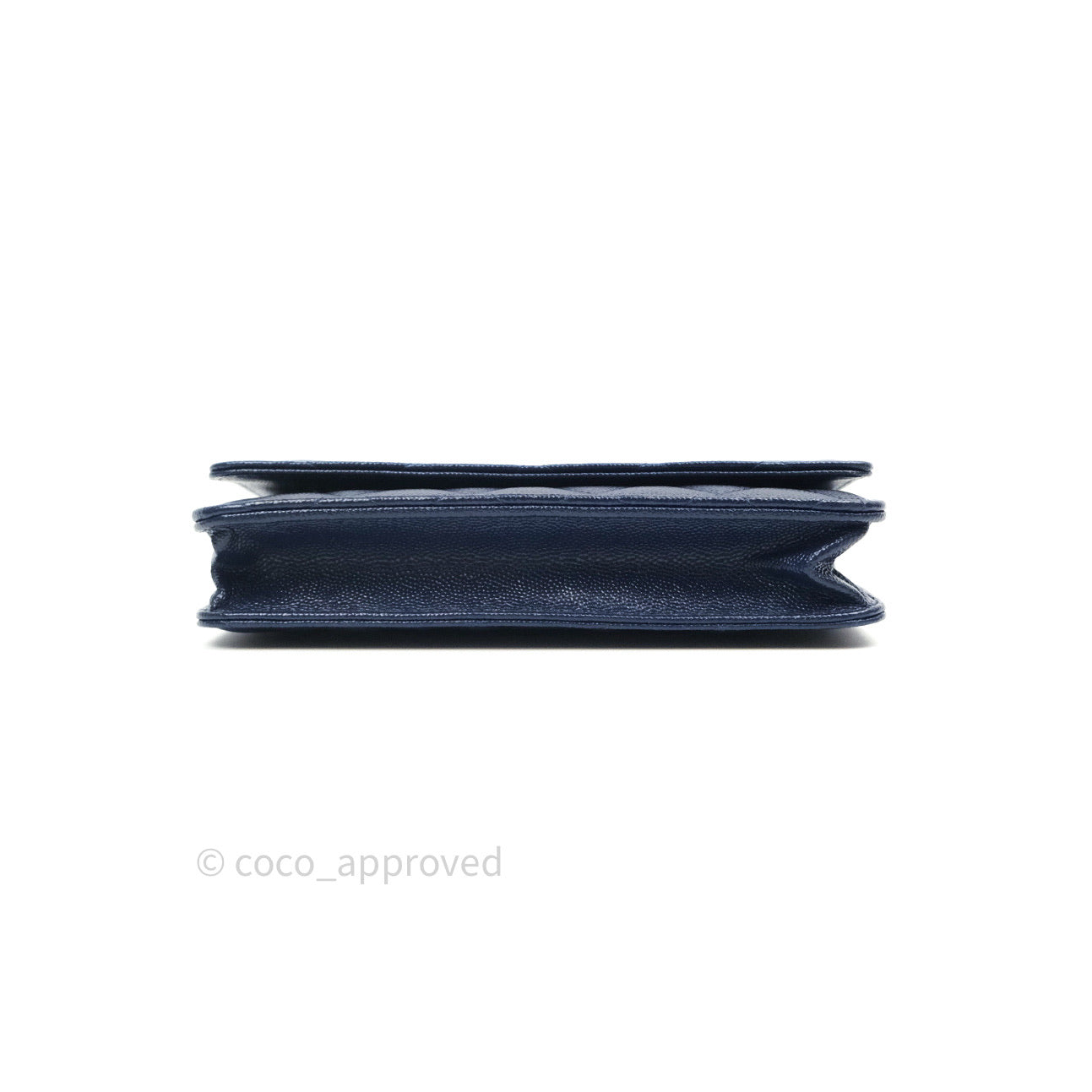 Chanel Quilted Wallet on Chain WOC Navy Caviar Gold Hardware
