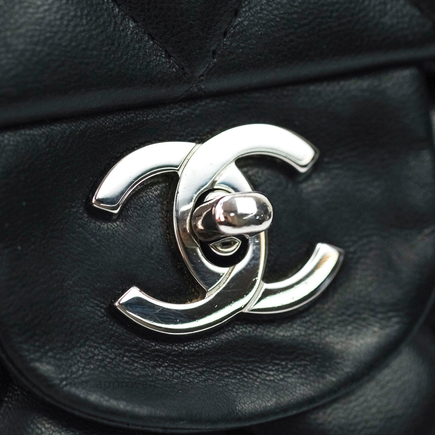 Chanel Jumbo Single Flap Black Lambskin Silver Hardware⁣⁣