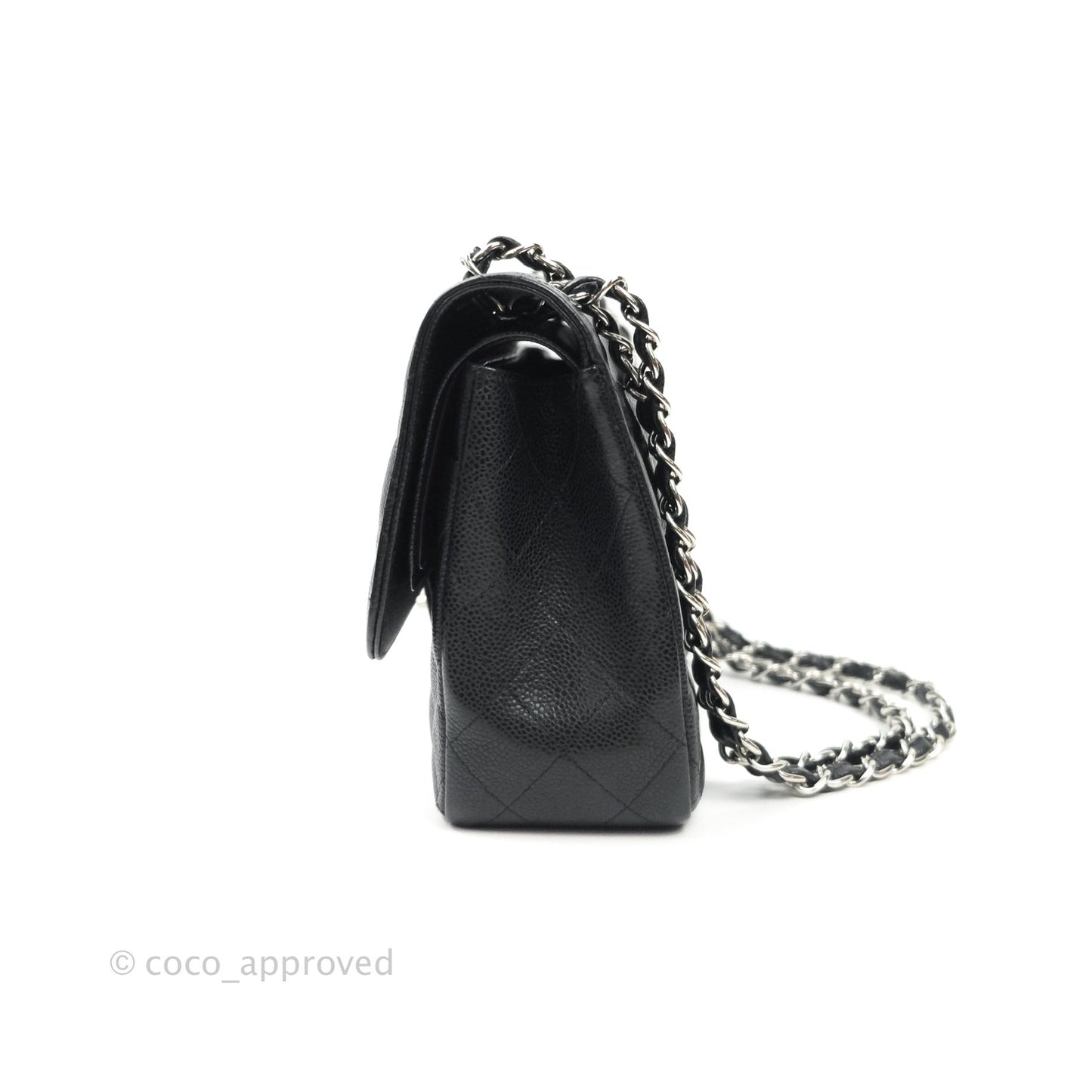 Chanel Jumbo Double Flap Black Caviar Silver Hardware⁣⁣