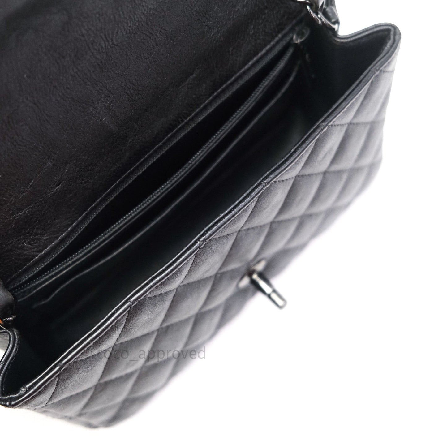 Chanel Quilted Mini Rectangular Flap So Black Crumpled Calfskin