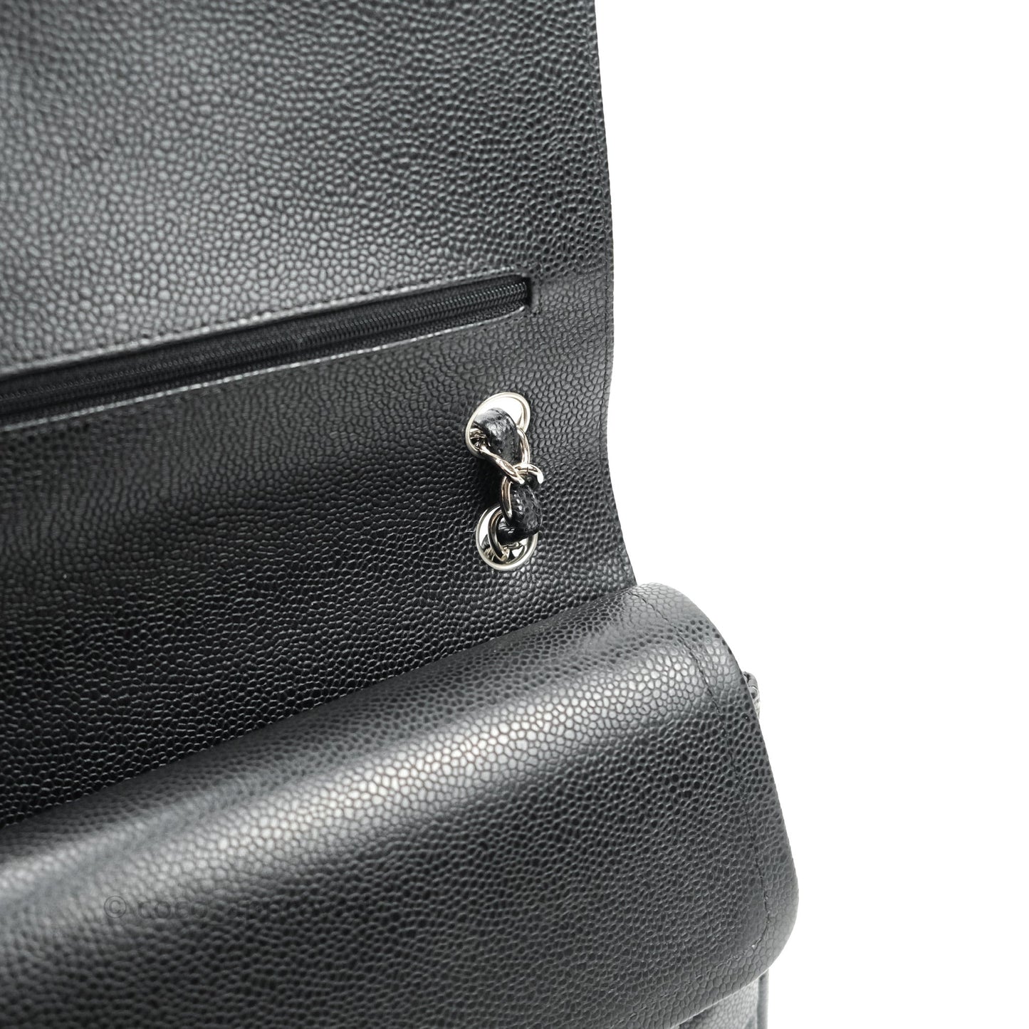 Chanel Jumbo Double Flap Black Caviar Silver Hardware⁣⁣