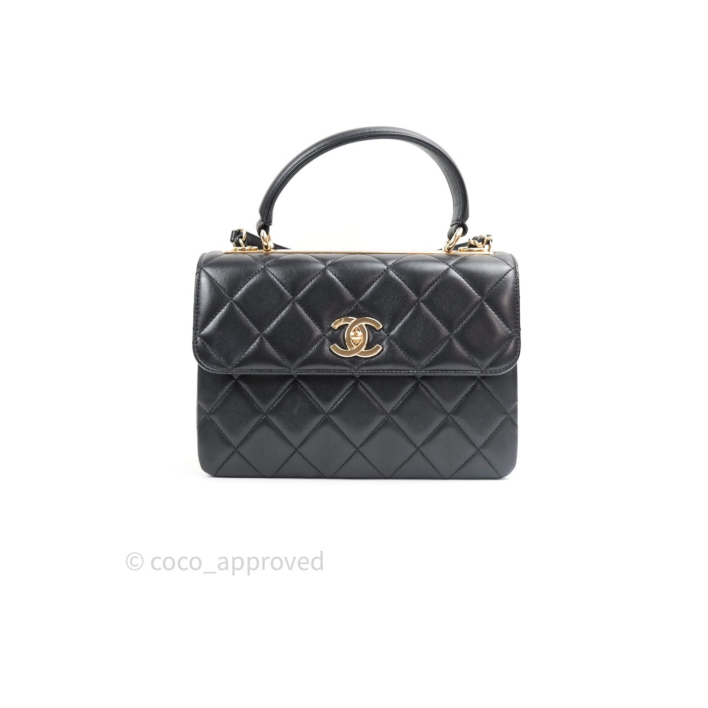 Chanel Trendy CC Small Black Lambskin Gold Hardware