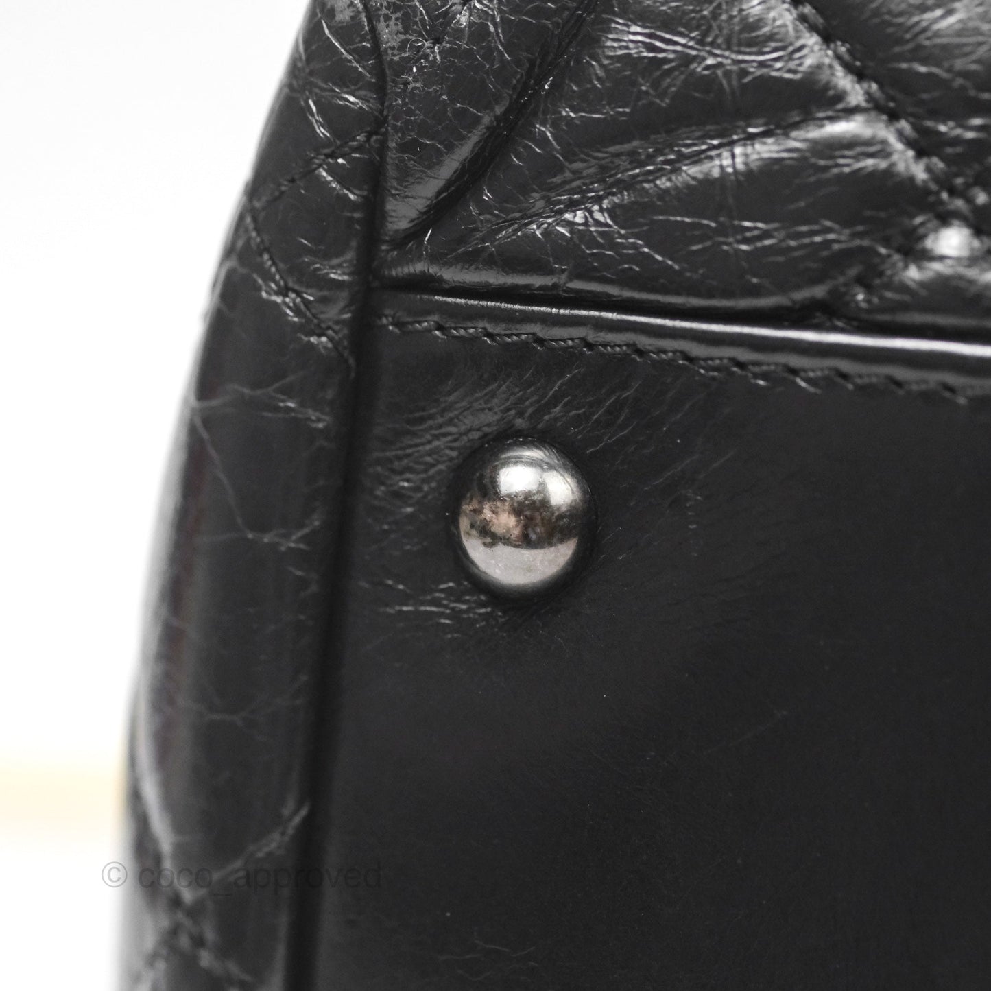 Chanel Large Shopping Tote Black Ruthenium Hardware