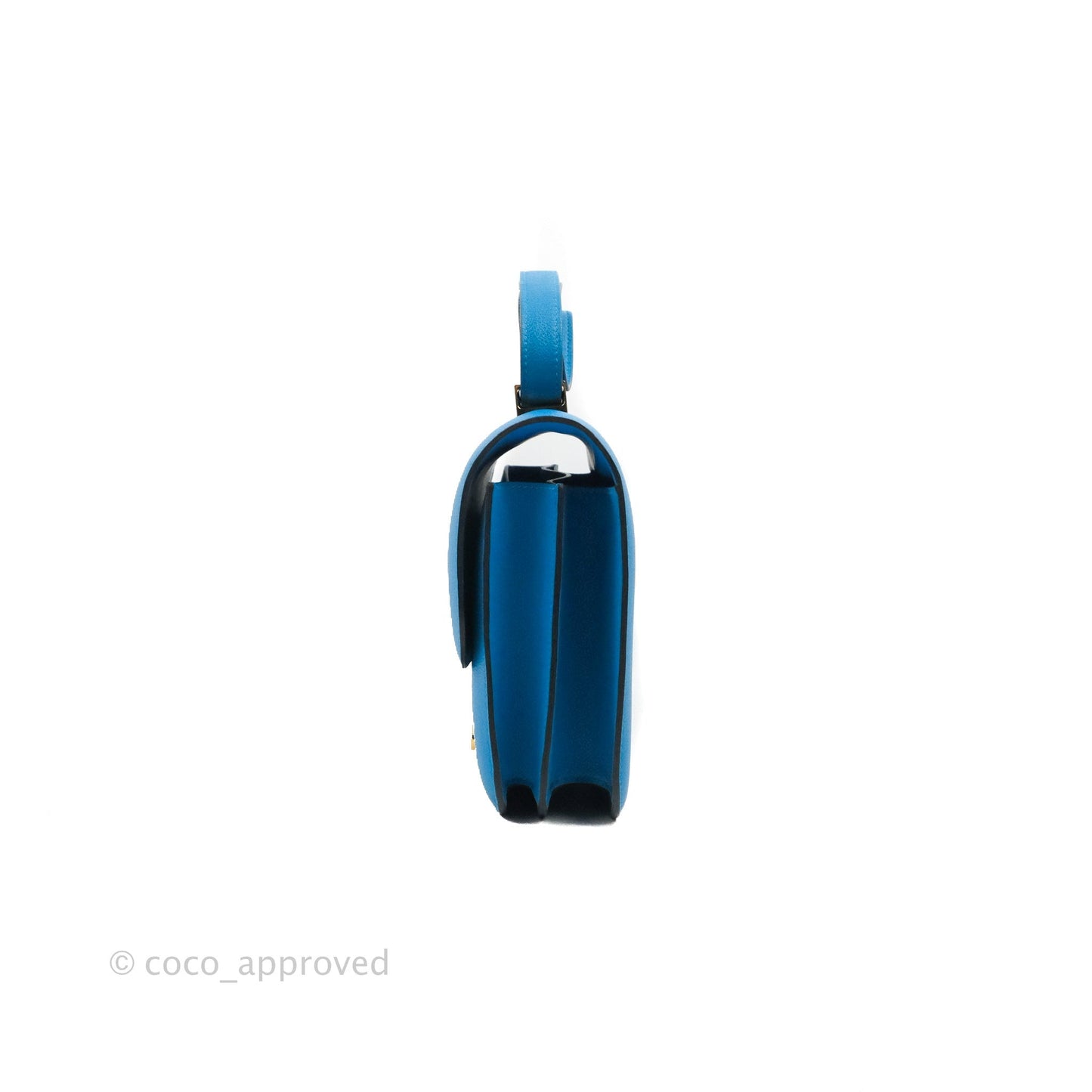 Hermès Constance 24 Bleu Frida Evercolor Gold Hardware