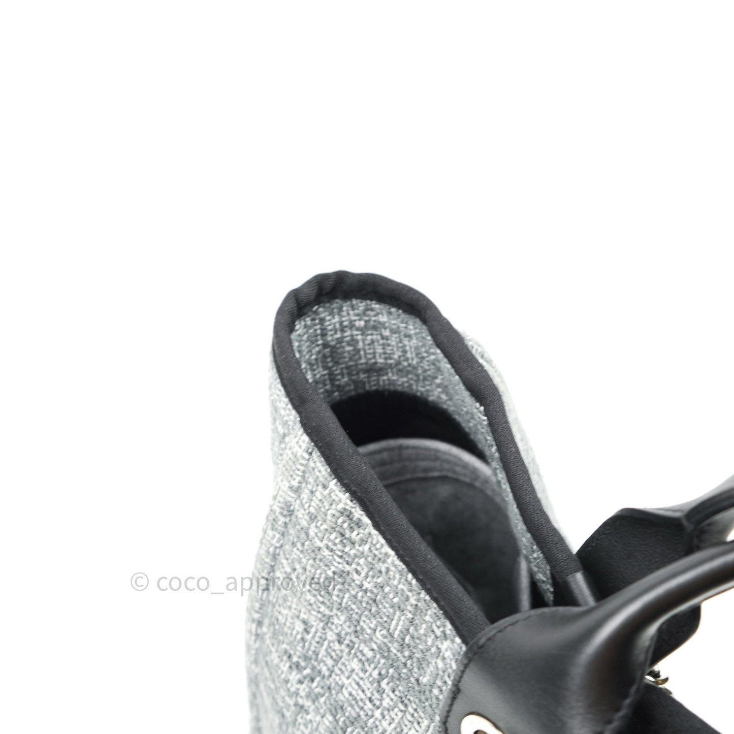 Chanel Large Deauville Charcoal Grey Canvas