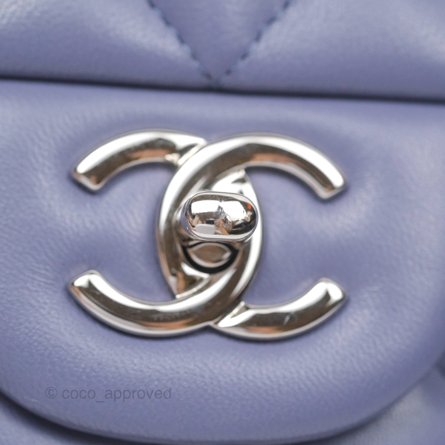 Chanel Jumbo Double Flap Lavender Blue Lambskin Silver Hardware⁣⁣