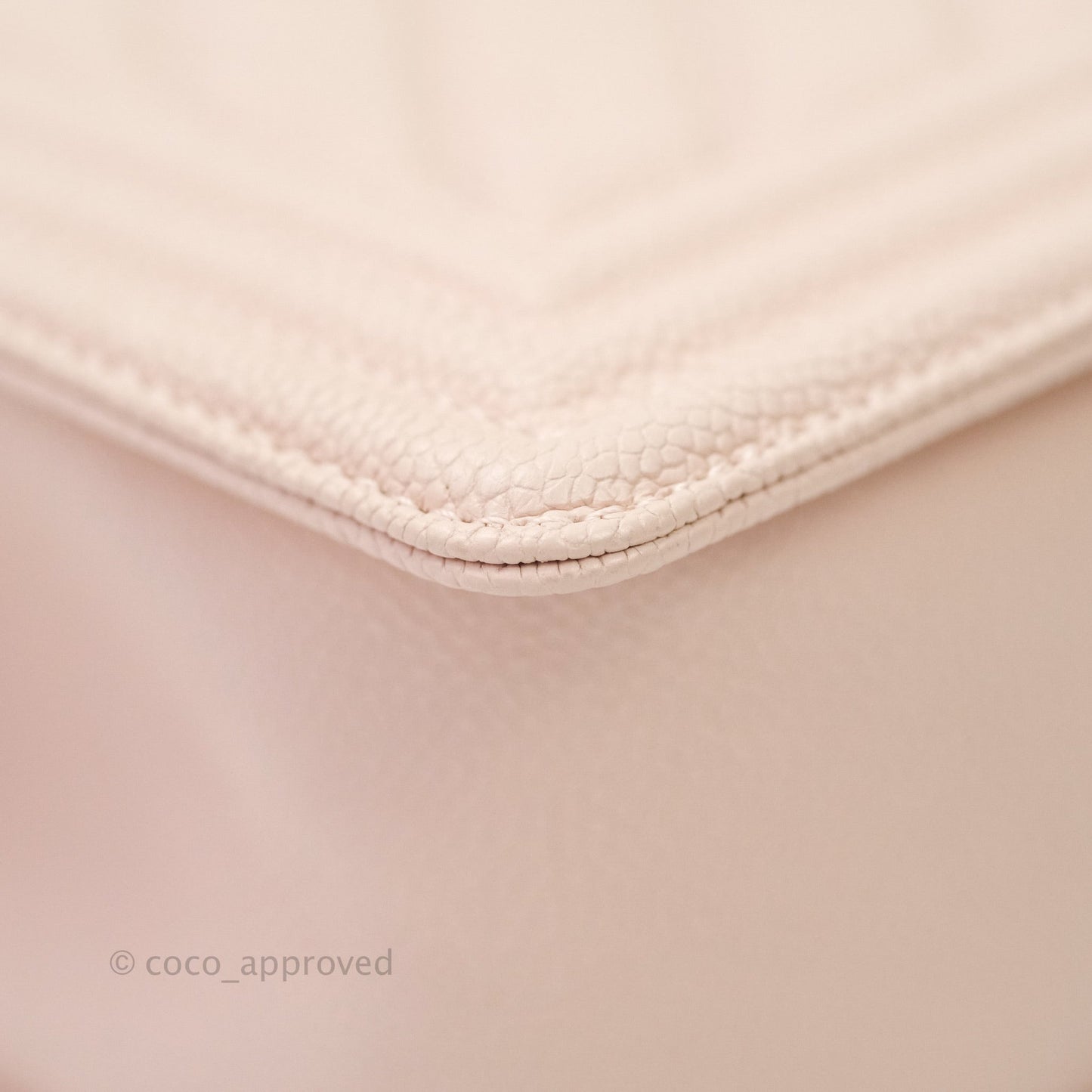 Chanel Boy Chevron Medium Pale Pink Caviar Gold Hardware