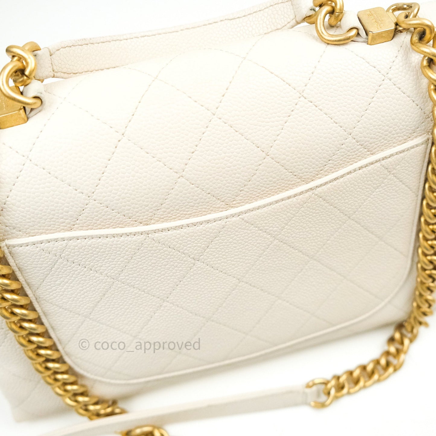 Chanel Chic Affinity Medium Grained Calfskin White Gold Hardware