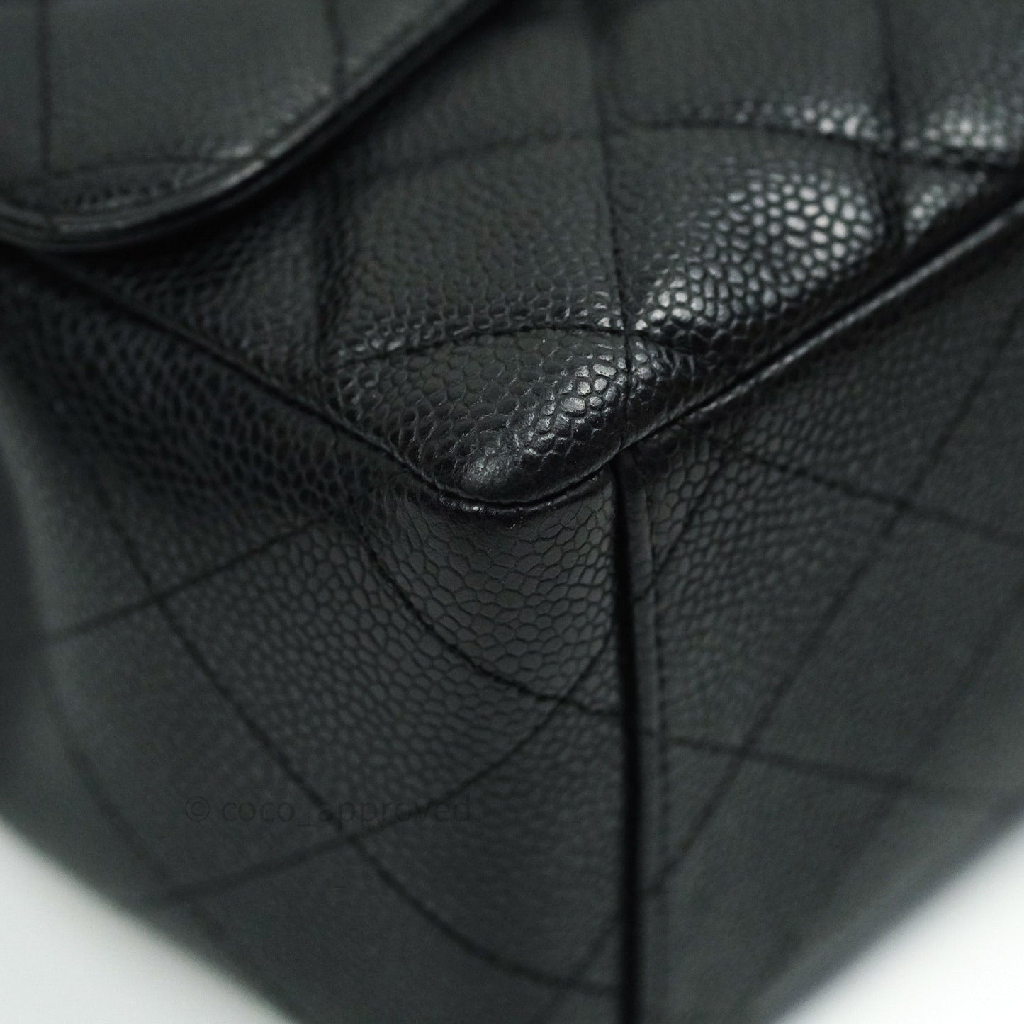 Chanel Classic Maxi Single Flap Quilted Black Caviar Gold Hardware