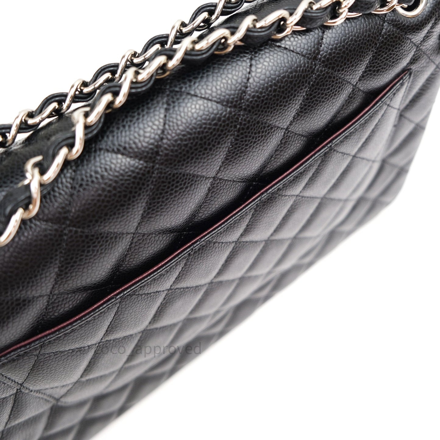 Chanel Jumbo Double Flap Black Caviar Silver Hardware⁣⁣