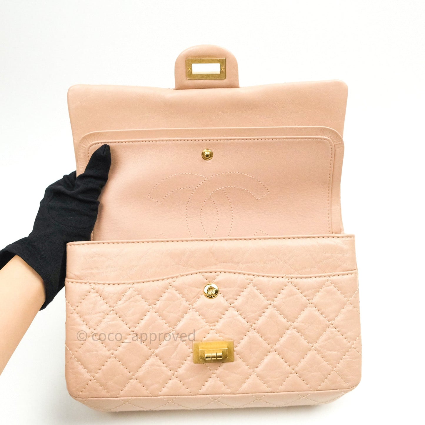 Chanel Reissue Quilted Aged Calfskin Beige Gold Hardware 226