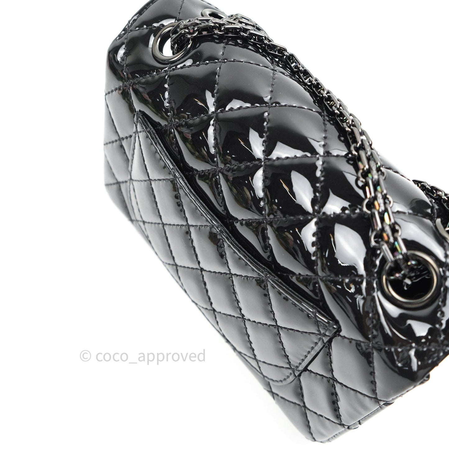 Chanel Mini Reissue 224 So Black Patent Black Hardware