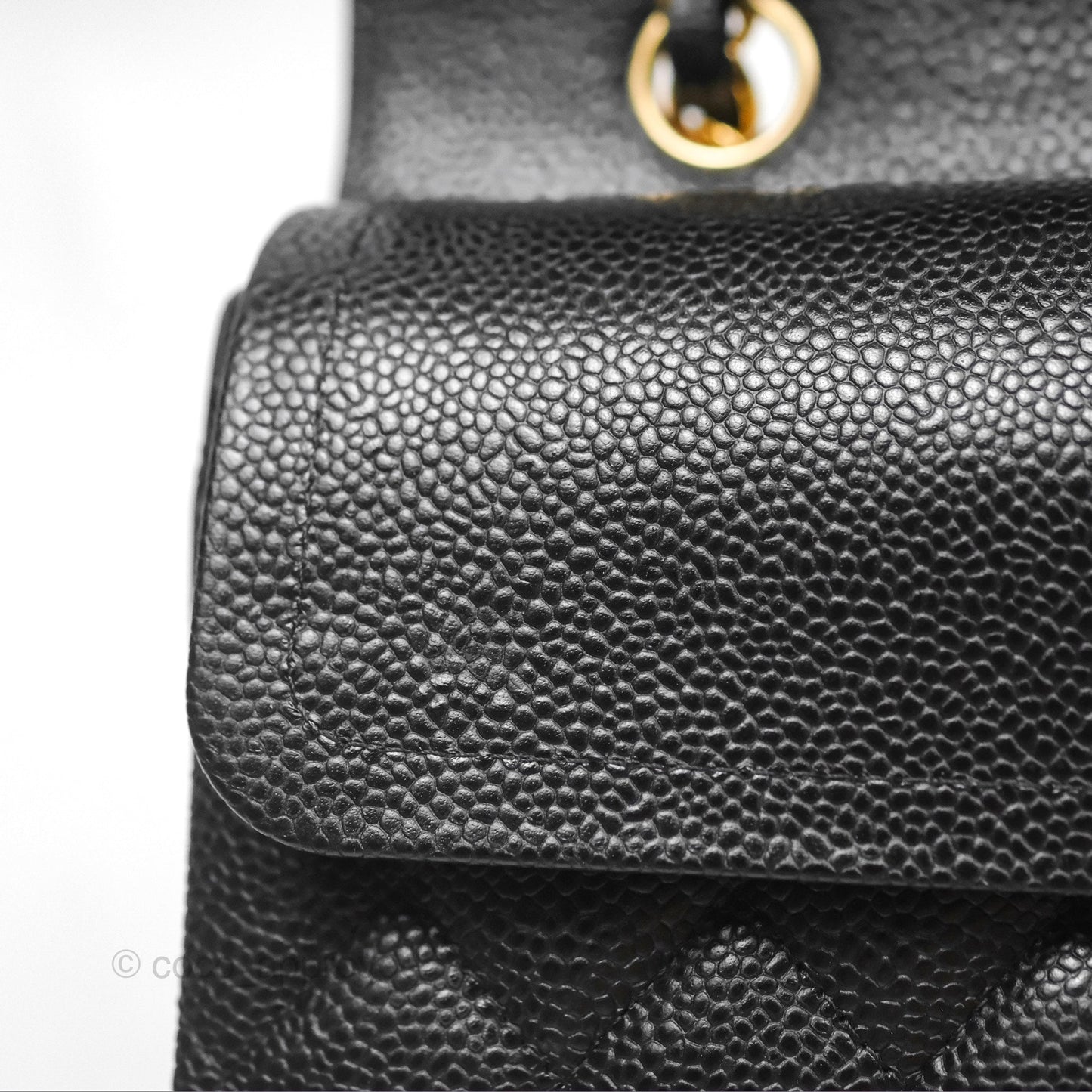 Chanel Small Classic Flap Quilted Black Caviar Gold Hardware