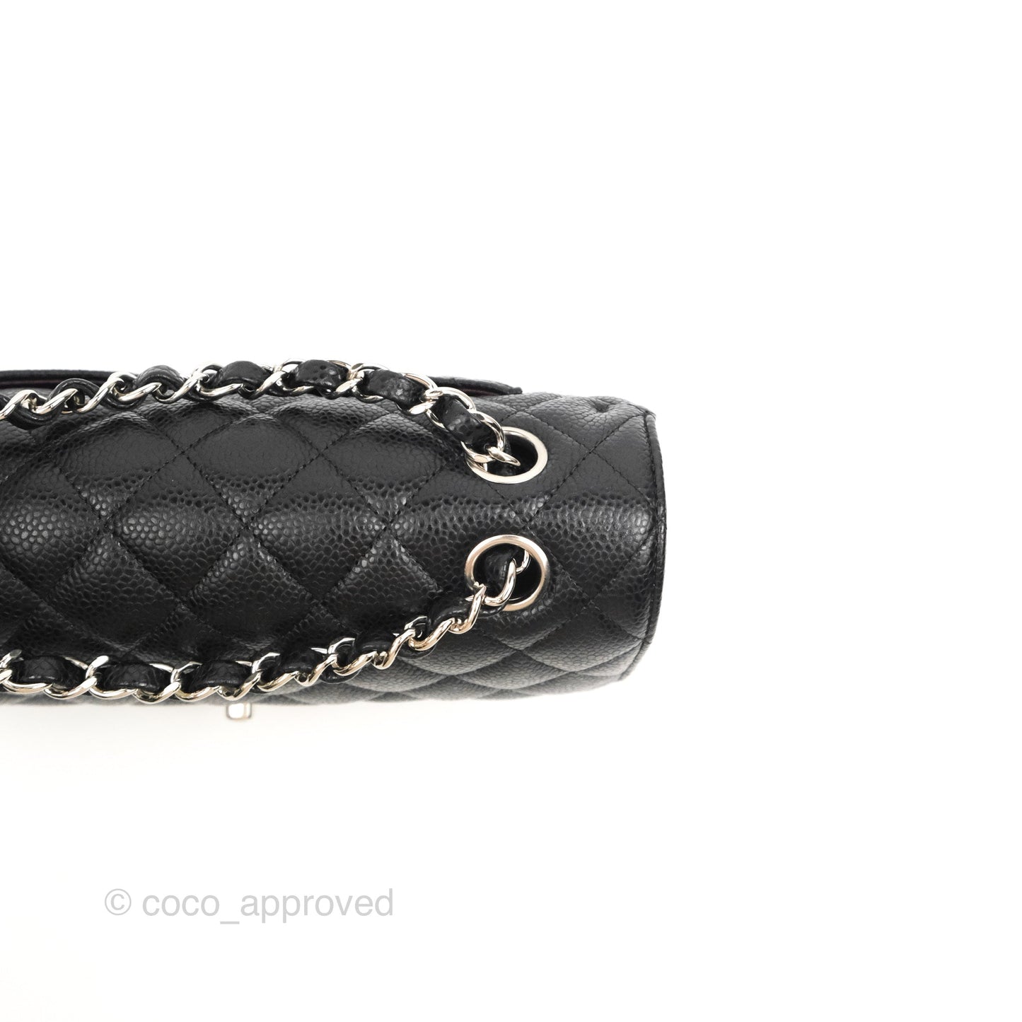 Chanel Small Classic Flap Quilted Black Caviar Silver Hardware