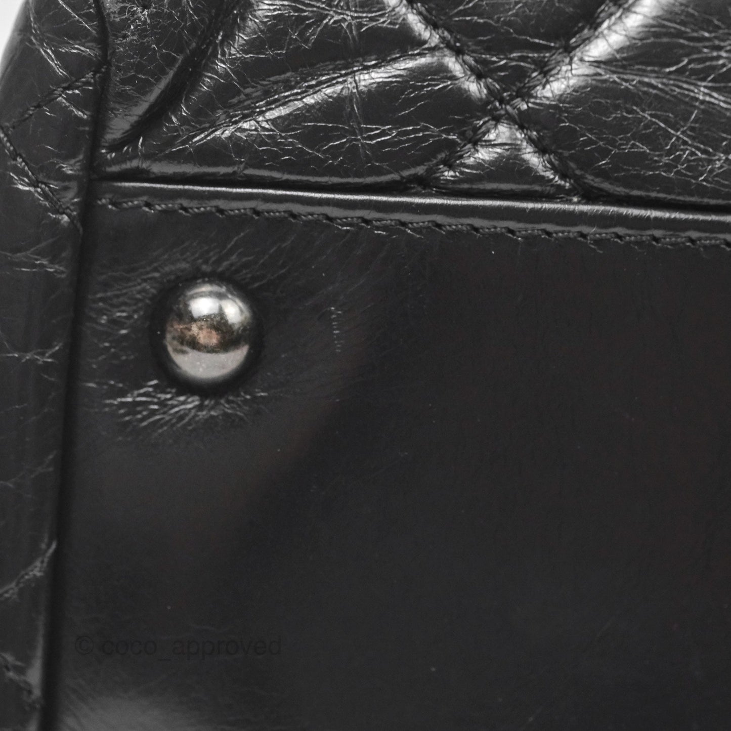 Chanel Large Shopping Tote Black Ruthenium Hardware
