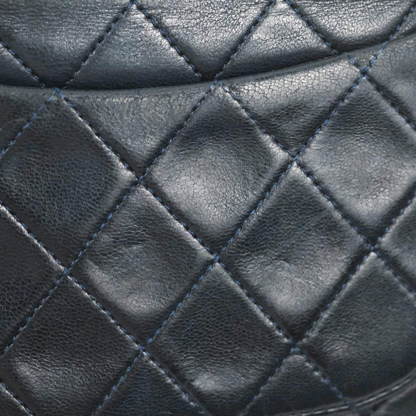 Chanel Vintage Mini Square Navy Lambskin 24K Gold Hardware