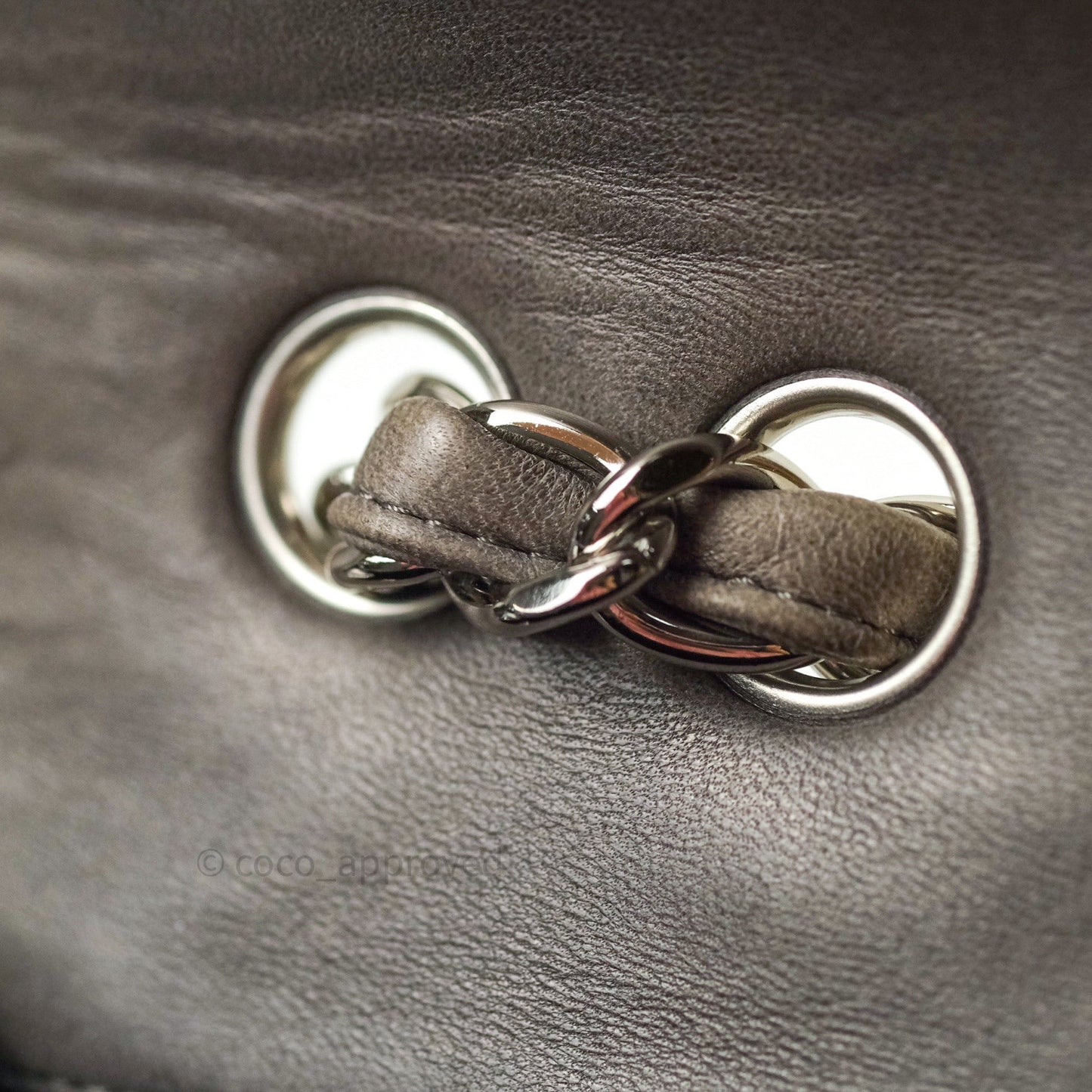 Chanel Jumbo Single Flap Grey Lambskin Silver Hardware⁣⁣