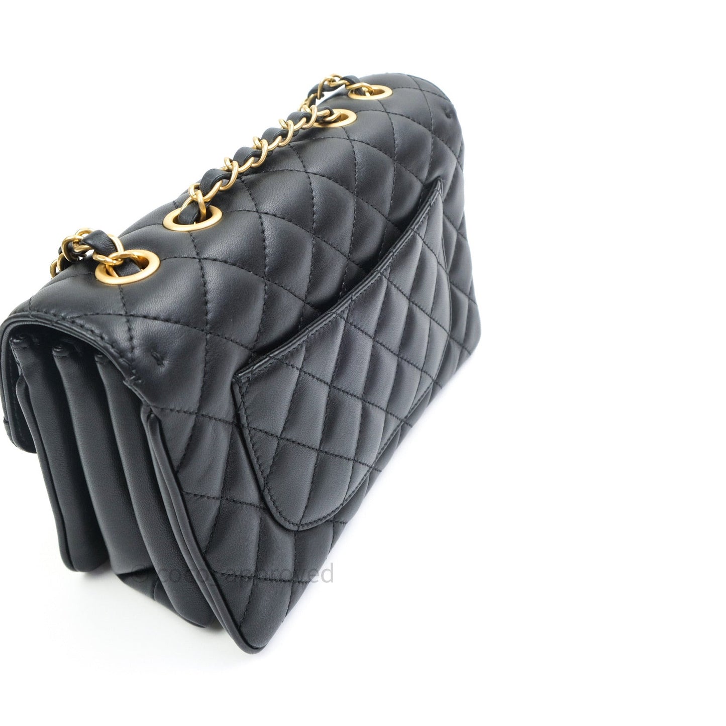 Chanel Coco Vintage Flap Bag Black Lambskin Gold Hardware 18C