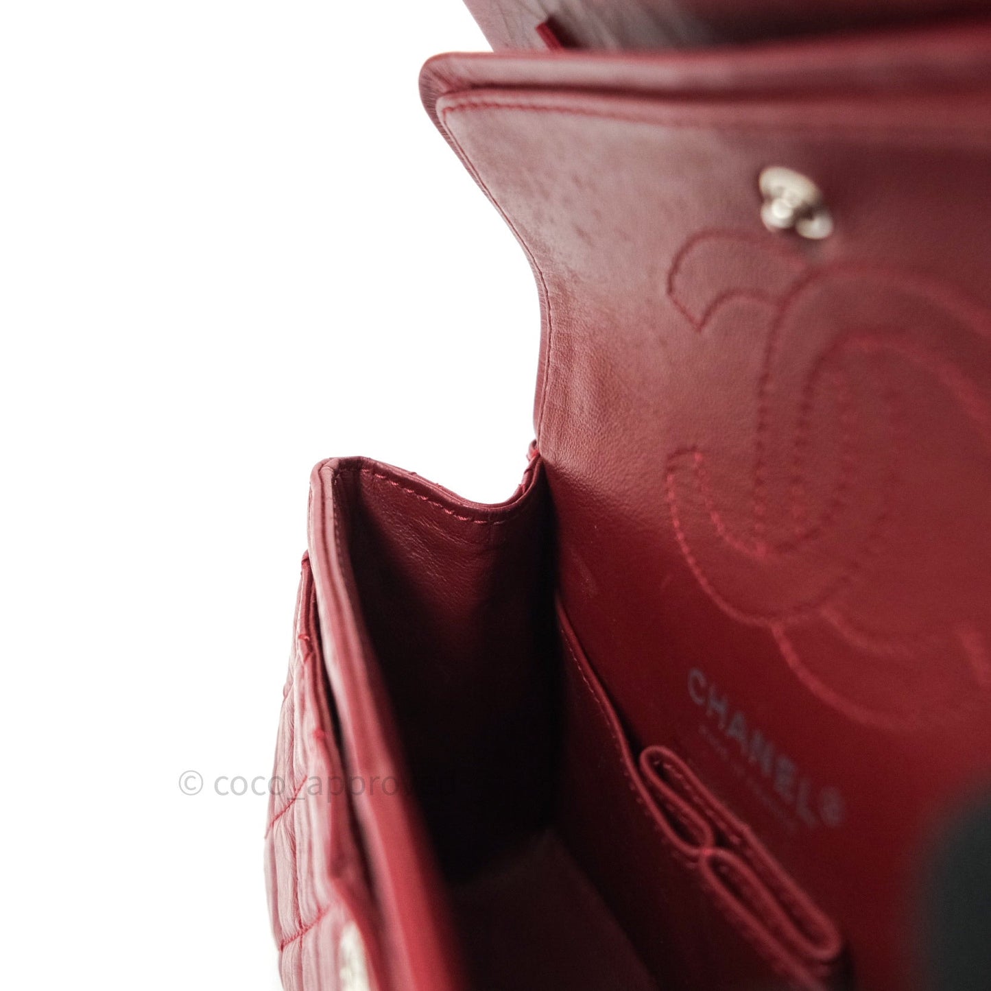 Chanel Mini Reissue 224 Dark Red Aged Calfskin Ruthenium Hardware