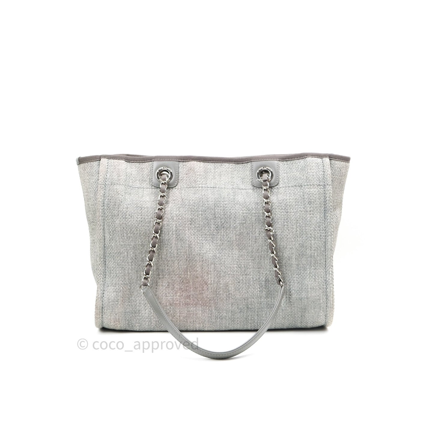 Chanel Canvas Deauville Medium Tote Grey