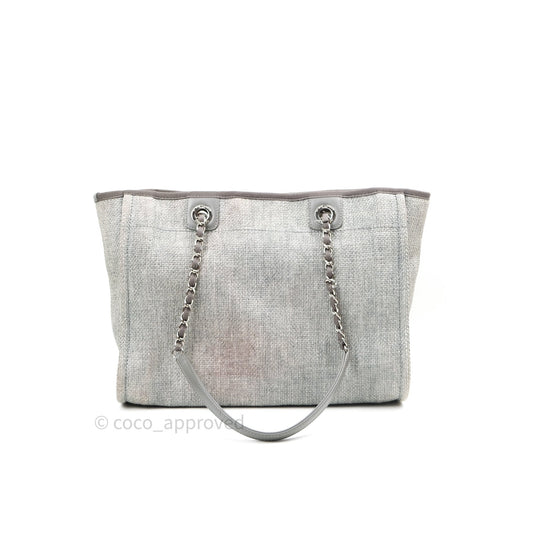 Chanel Canvas Deauville Medium Tote Grey