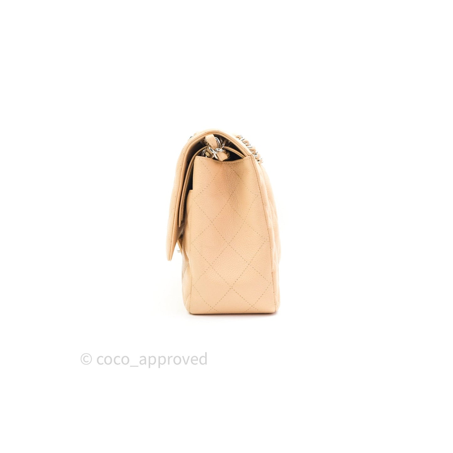 Chanel Jumbo Double Flap Beige Caviar Silver Hardware⁣⁣