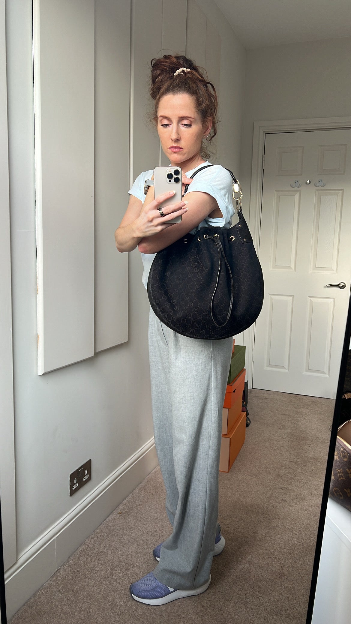 Luxury Gucci GG Monogram Canvas Hobo