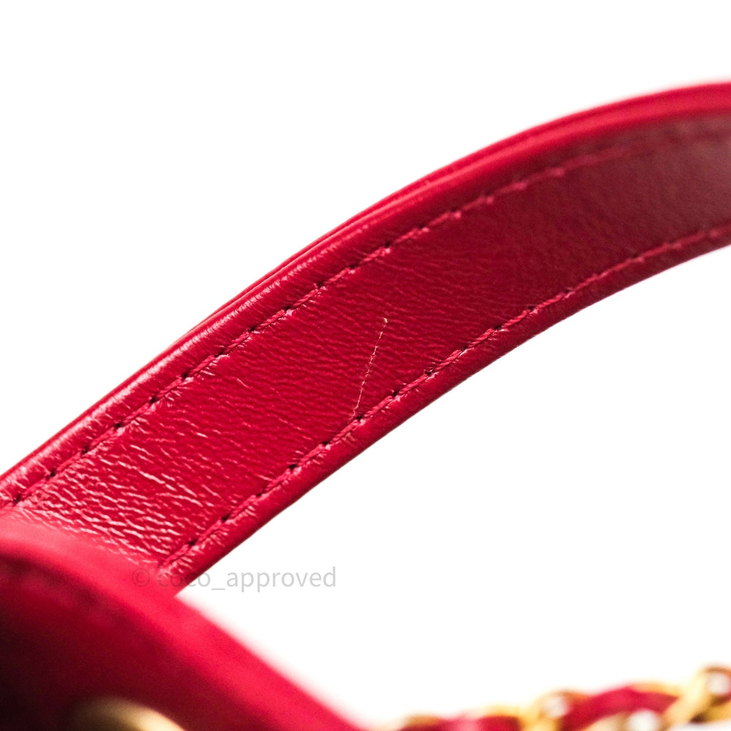 Chanel Drawstring Bucket Bag Red Calfskin Gold Hardware 20S