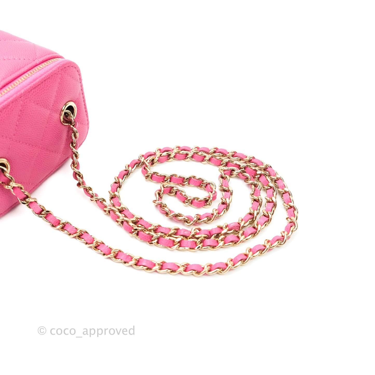 Chanel Mini Vanity Classic With Chain Pink Caviar Gold Hardware