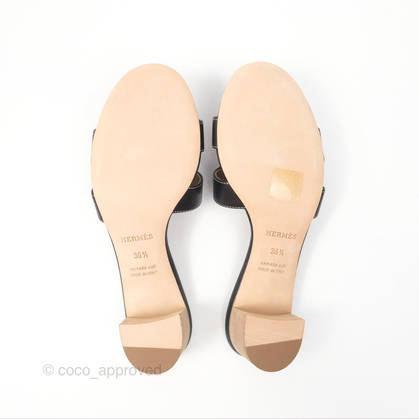 Hermès Oasis Noir 89 Sandals Size 36.5