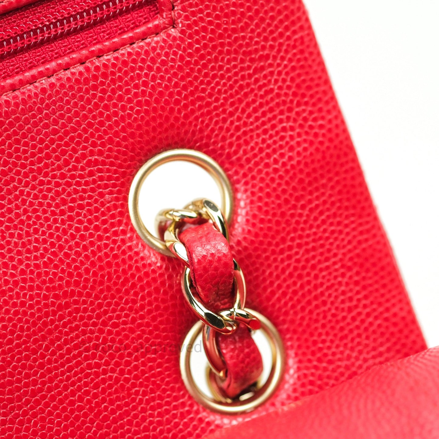 Chanel Classic Small S/M Flap Red Caviar Gold Hardware 19B