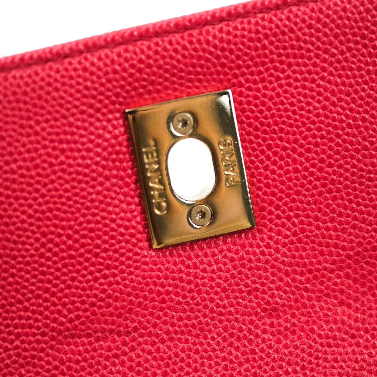 Chanel Quilted Small Business Affinity Flap Rosy Red Caviar Gold Hardware